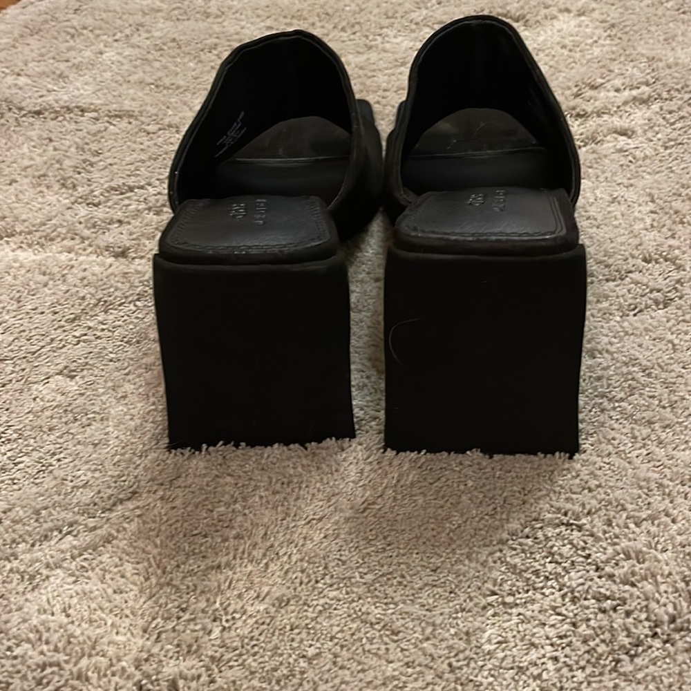 ASOS Design Black chunky heel mules size 8 - Picture 12 of 12